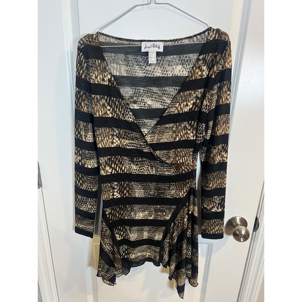 Joseph Ribkoff Womens Tunic Snakeskin Print Brown 6